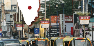 bustling street Bangalore