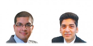 A photo of Bharadwaj Jaishankar and Gaurang Gautam who work at Sikrishna Associates