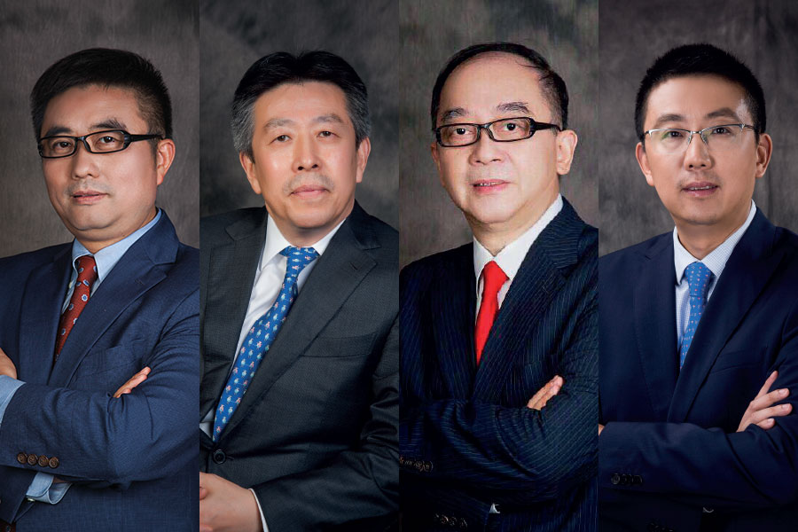 From left to right: William Wu, Steven Gong, Charles Duan, George Wang