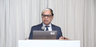 Justice Arjan Kumar Sikri gives his speech during the GCAI event