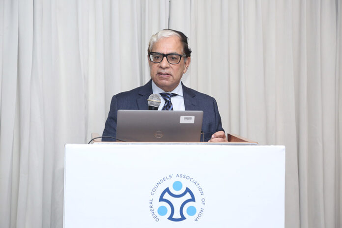 Justice Arjan Kumar Sikri gives his speech during the GCAI event